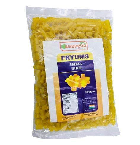 Waangoo Fryums Small Rings In Yellow Colour (Papad)