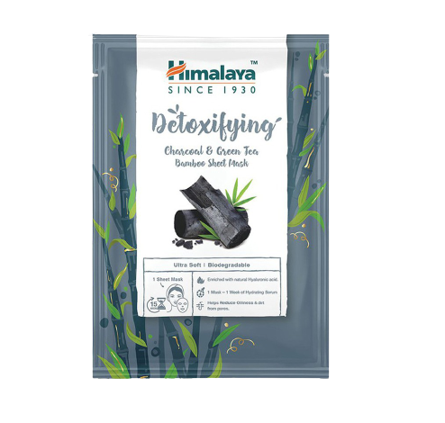 Himalaya Herbals Detoxifying Charcoal Green Tea Bamboo Sheet Mask