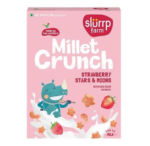 Slurrp Farm Millet Strawberry Crunchy Cereal Stars & Moons For Baby