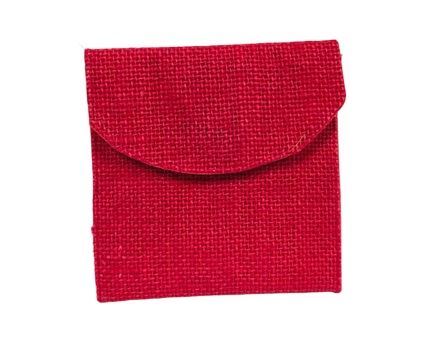 Eco Friendly Square Coin Jute Pouch With Magnetic Lock (Colour May Vary)