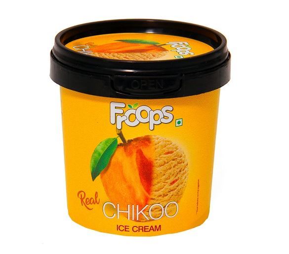 Froops Real Fruit Ice Cream Chikoo Tub (Frozen)