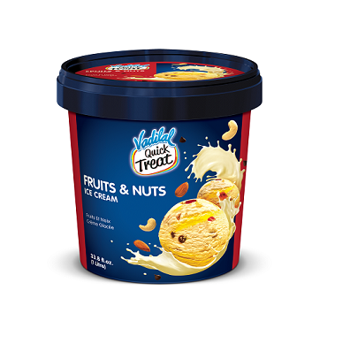 Vadilal Ice Cream Fruits & Nuts (Chilled)