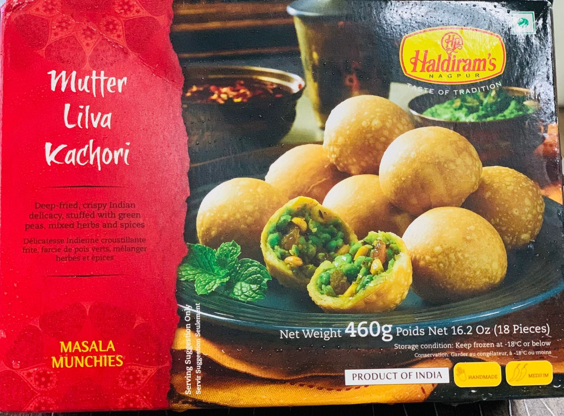 Haldiram's Masala Munchies Mutter Lilva Kachori (Chilled)
