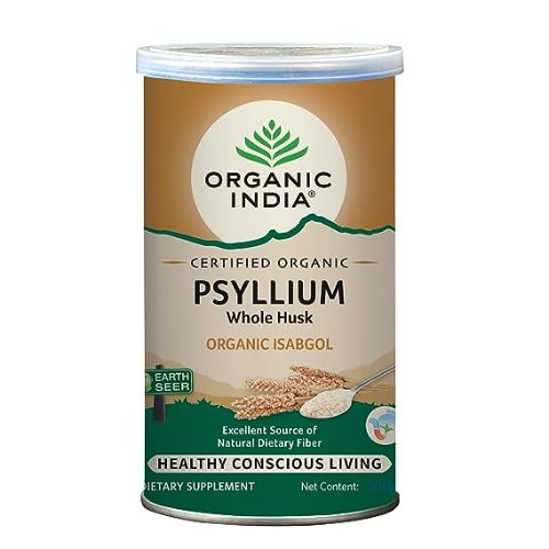 Organic India Whole Husk Psyllium Excellent Source of Natural Dietary Fibre (Certified Organic)