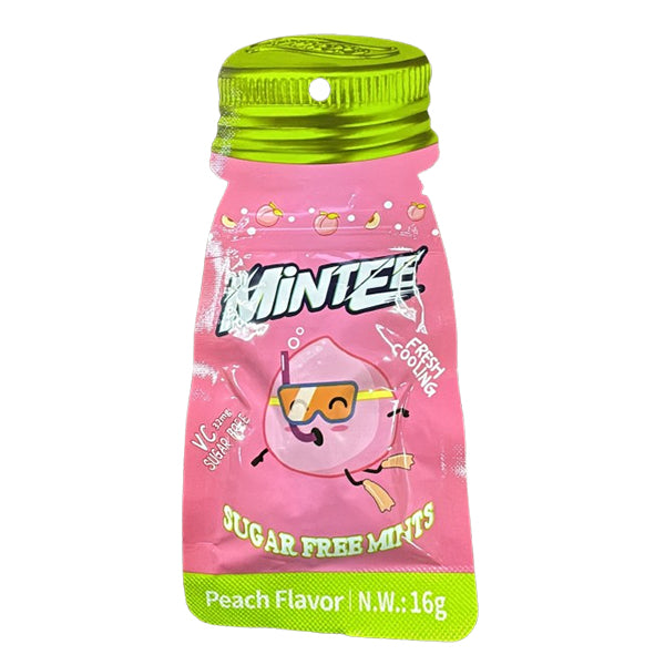 Minteez Label Mintee Sugar Free Mints Peach Flavour - 16 g