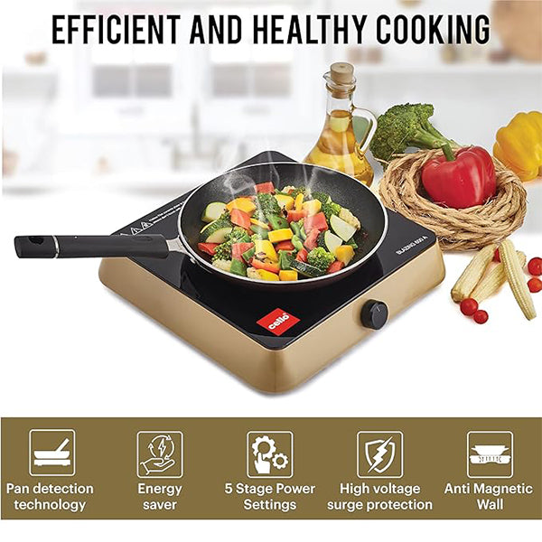 Cello Blazing 600 Induction stove 1600 Watts-Golden