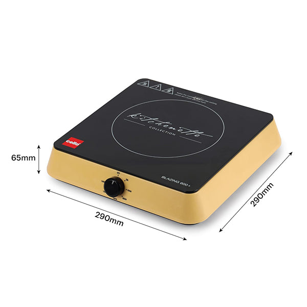 Cello Blazing 600 Induction stove 1600 Watts-Golden