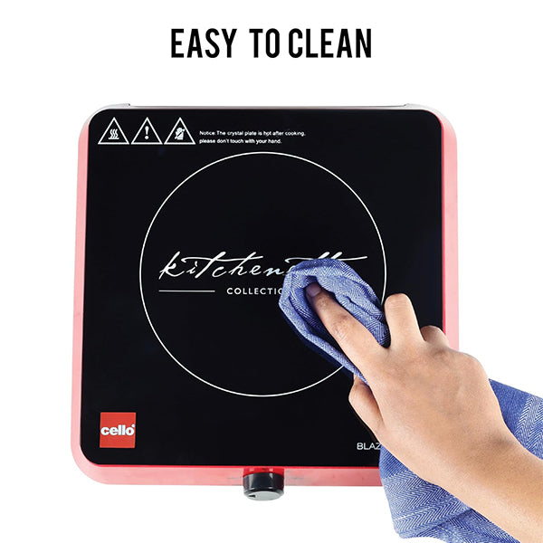 Cello Blazing 600 Induction stove 1600 Watts-Red