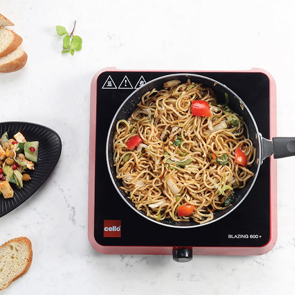 Cello Blazing 600 Induction stove 1600 Watts-Red