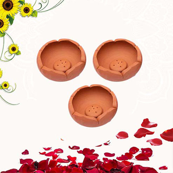 Terracotta agarbatti Stand / Vathi Stand, Incense Stick Holder (Pack of 3)