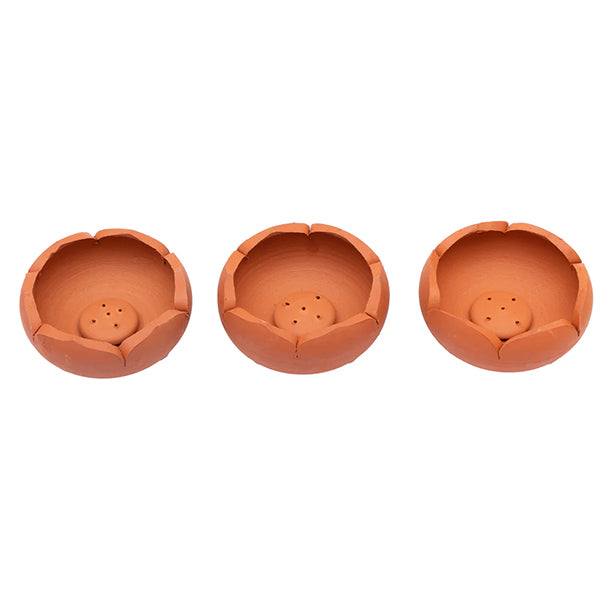 Terracotta agarbatti Stand / Vathi Stand, Incense Stick Holder (Pack of 3)