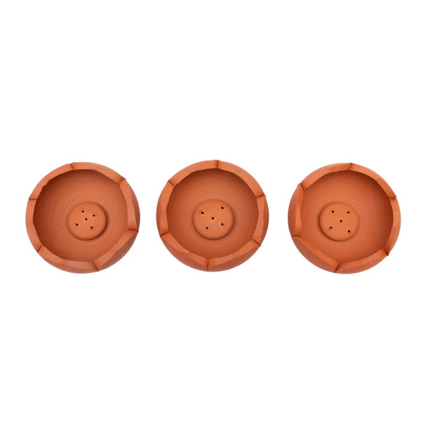 Terracotta agarbatti Stand / Vathi Stand, Incense Stick Holder (Pack of 3)