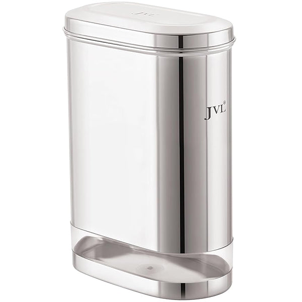 JVL Stainless Steel Galaxy Clear Canister with Unbreakable Steel Lid  2.75 L - 1 Pc