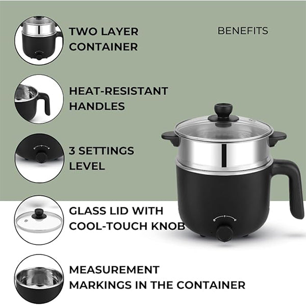 Pencil FlexiCook Multipurpose Kessel Smart Rice Cooker 600w Black 1.2 L - 1 Pc