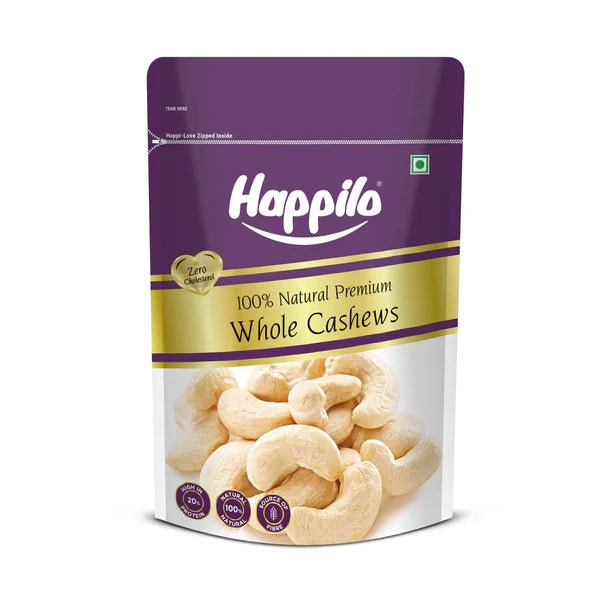 Happilo Premium Whole Cashew Nuts - 200 g