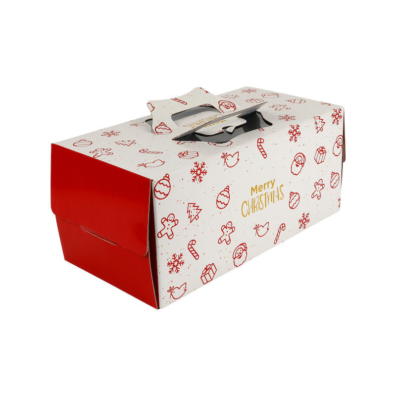 Redman Log Cake Box 10"X6"X6"H /Xmas Party - 1 Pc