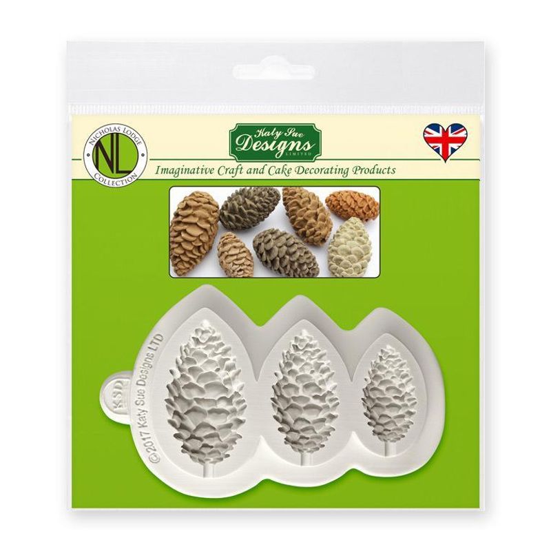 Katy Sue Pine Cone Silicone Mould Nlc001  - 1 Pc