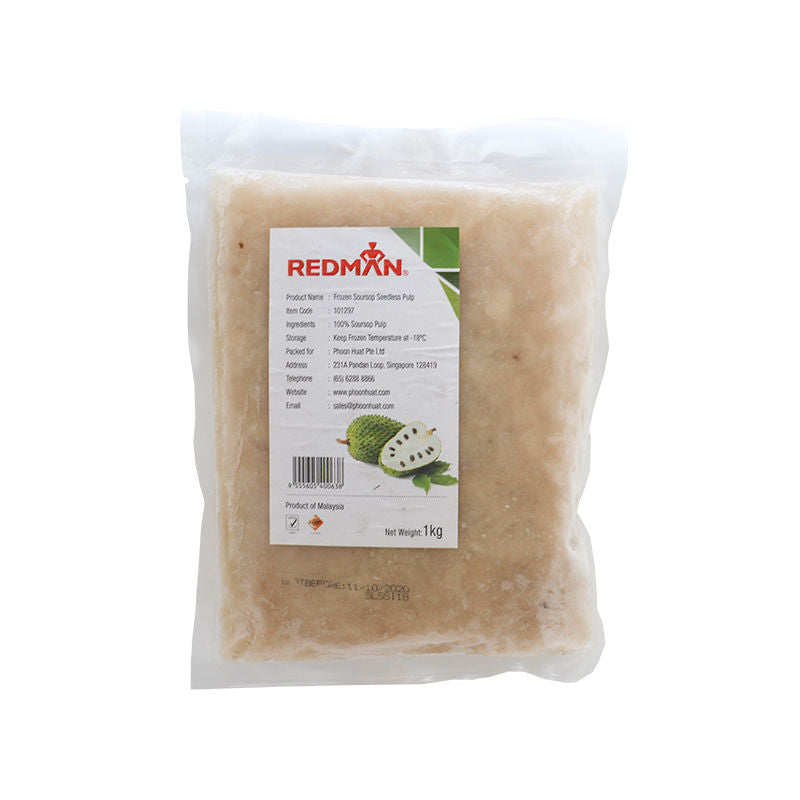 Redman Frozen Soursop Seedless Pulp - 1Kg