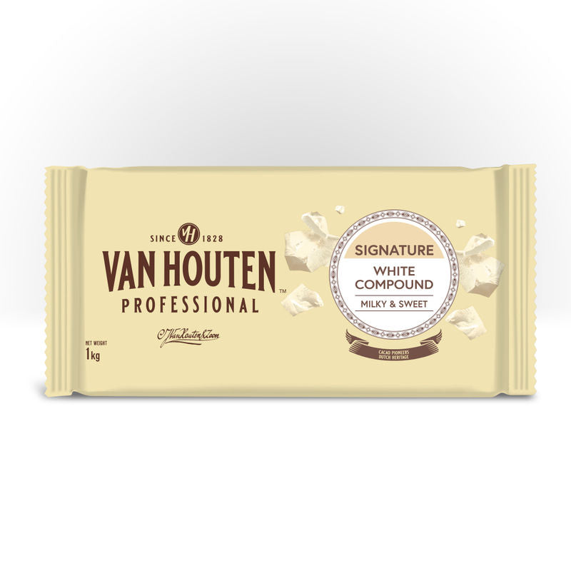 Van Houten Professional Choc White Compound Block  -  1Kg