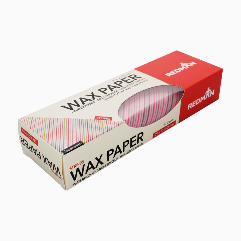 Redman Wax Paper Stripes 218X250Mm  - 50Pc