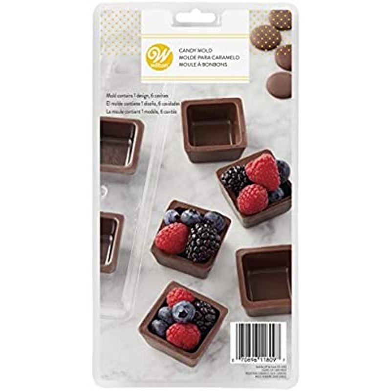 Wilton Square Cup Candy Mould 6Cav 2115-0009  - 1 Pc