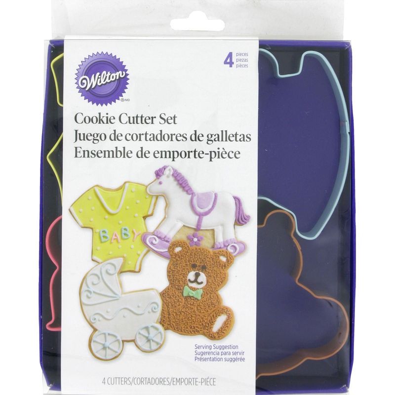 Wilton 4Pc Baby Theme Colored Metal Cutter Set 2308-1067  - 1 Pc