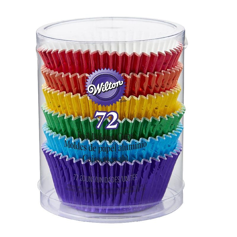 Wilton Std Baking Cups Primary Foil 415-5172  - 72Pc