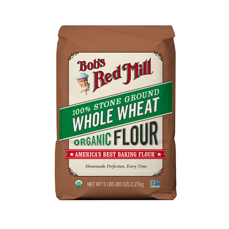 Bob'S Red Mill Organic Whole Wheat Flour  -  5Lb