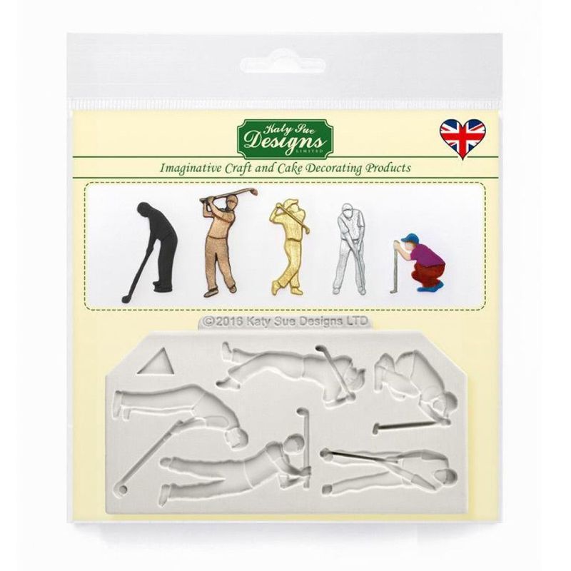 Katy Sue Golf Silhouettes Silicone Mould Ce0057  - 1 Pc
