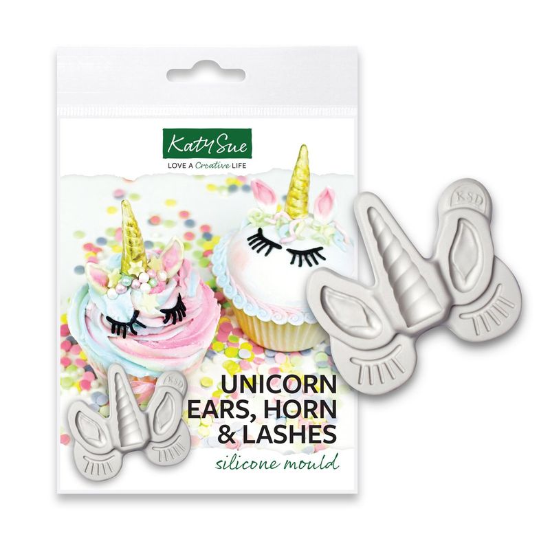 Katy Sue Unicorn Ears Horn Lashes Silicone Mould Ce0076  - 1 Pc
