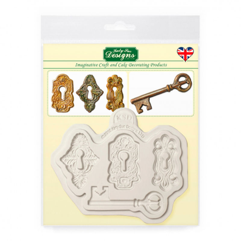 Katy Sue Locks & Key Silicone Mould Ce0084  - 1 Pc