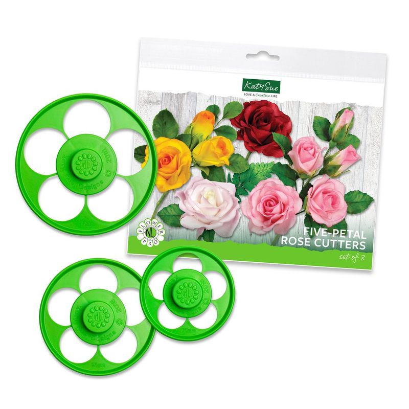 Katy Sue Five Petal Rose Cutter Set 3Pc Cut001  - 1 Pc