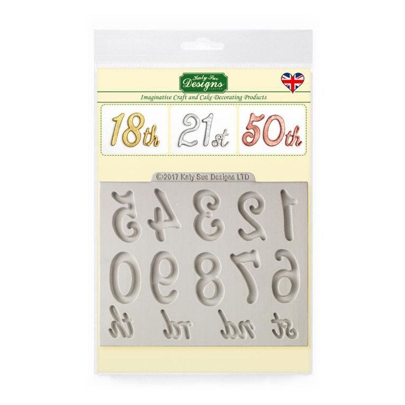 Katy Sue Large Numbers Silicone Mould Dm0043  - 1 Pc
