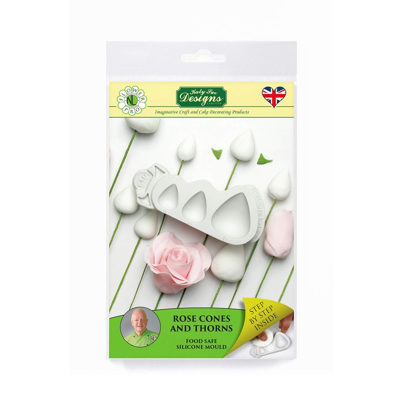 Katy Sue Rose Cones And Thorns Silicone Mould Nlc007  - 1 Pc