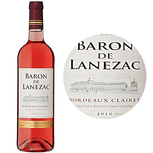 Baron De Lanezac Rose Wine Bordeaux Clairet 2021  - 75Cl