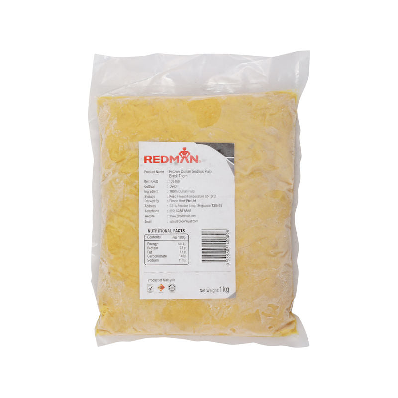 Redman Frozen Durian Pulp Blackthorn D200  -  1Kg