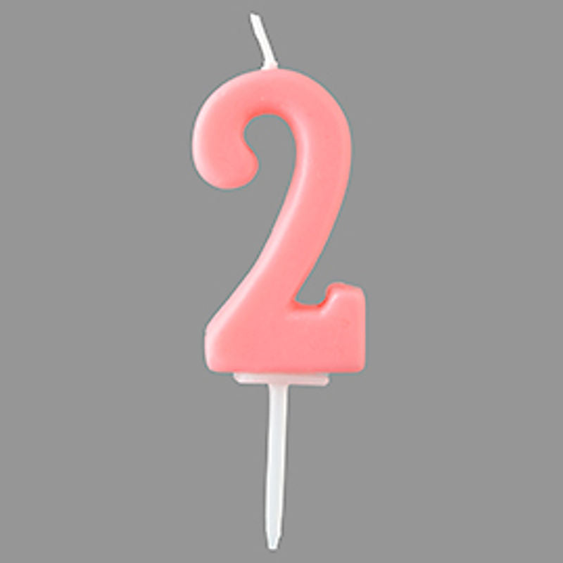 Tomiz Pastel Number Candle 2/Tomiz  - 1 Pc