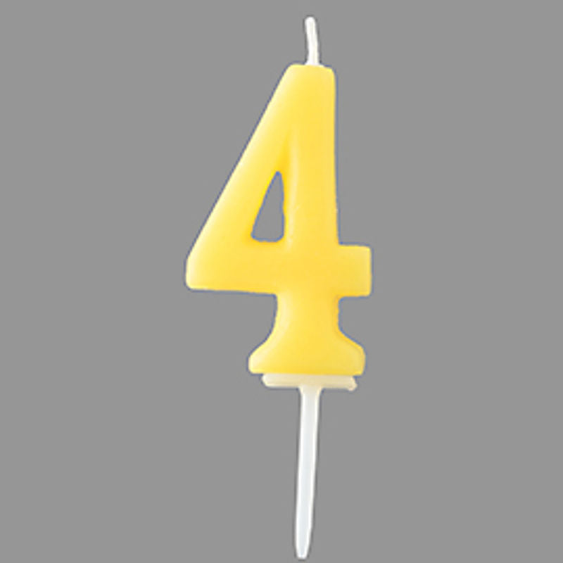 Tomiz Pastel Number Candle 4/Tomiz  - 1 Pc