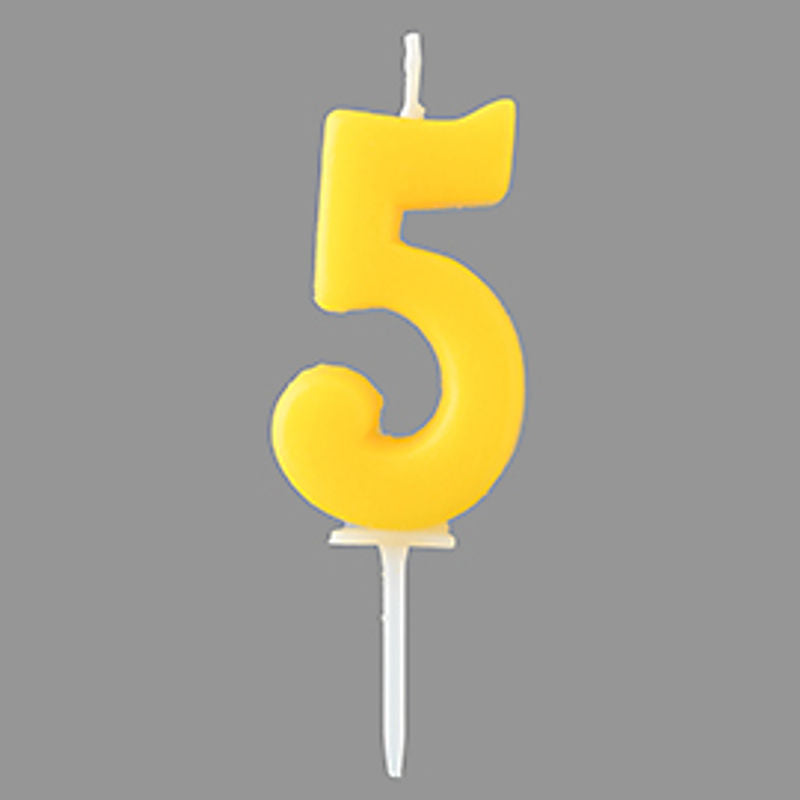 Tomiz Pastel Number Candle 5/Tomiz  - 1 Pc