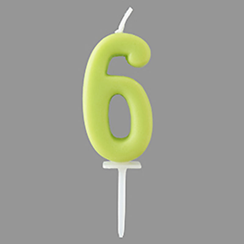 Tomiz Pastel Number Candle 6/Tomiz  - 1 Pc