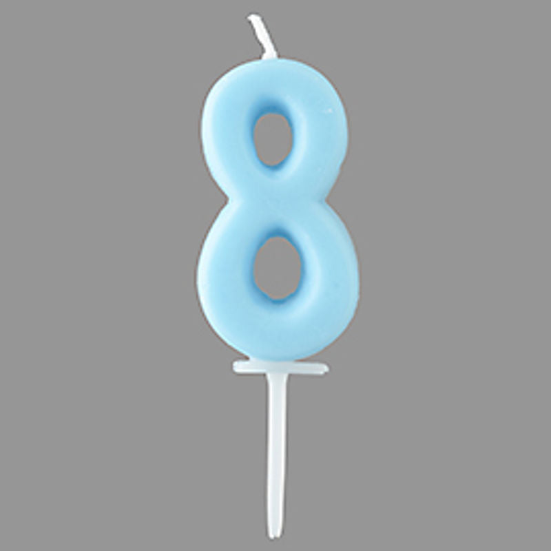 Tomiz Pastel Number Candle 8/Tomiz  - 1 Pc