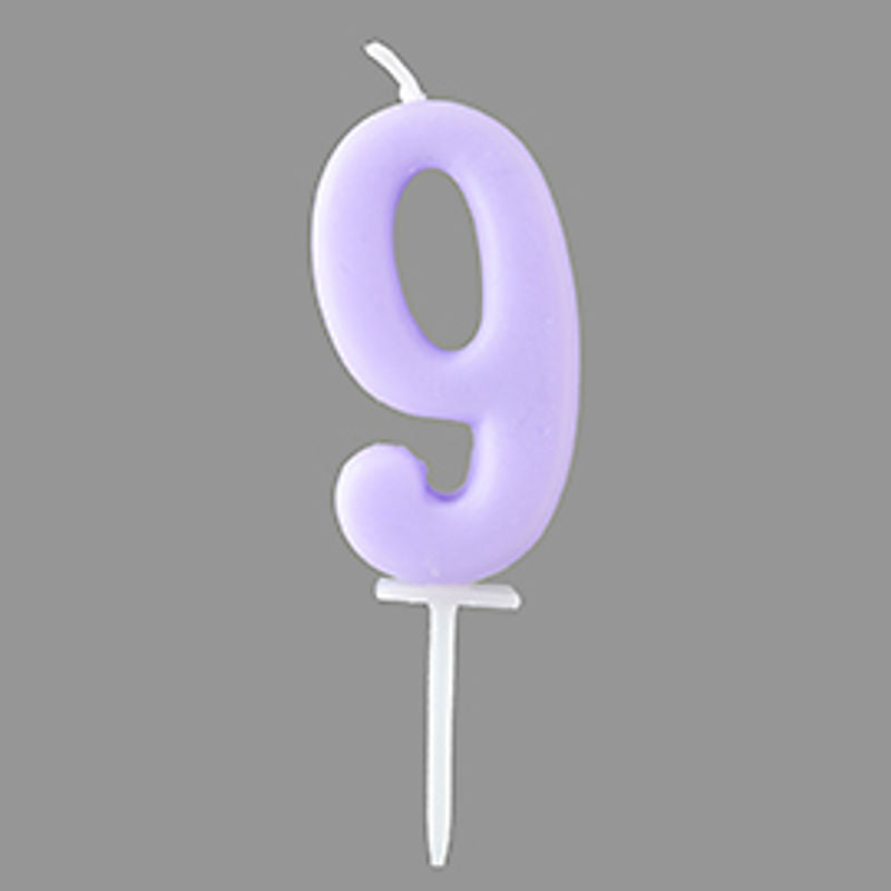 Tomiz Pastel Number Candle 9/Tomiz  - 1 Pc