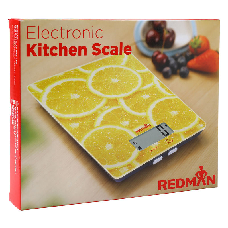 Redman Kitchen Scale Digital Glass Lemon  -  5Kg
