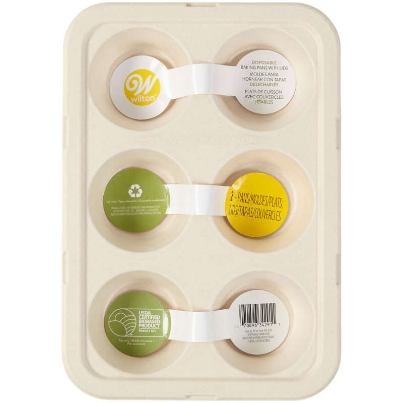 Wilton Disposable Std Muffin Pan W Lid 6Cav 1912-4291 2S  - 1 Pc