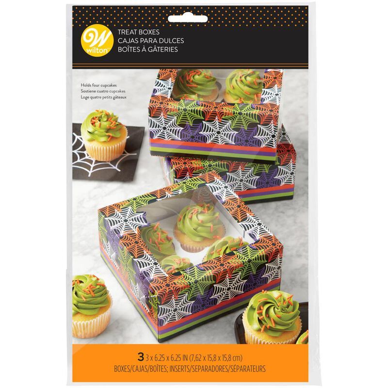 Wilton 4Cav Cupcake Box Halloween Web 3Pc  - 1 Pc