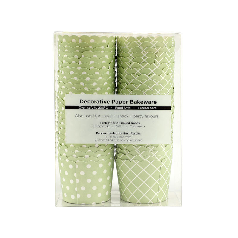 Redman Muffin Baking Case Set 48X50Mm Green - 50 Pc