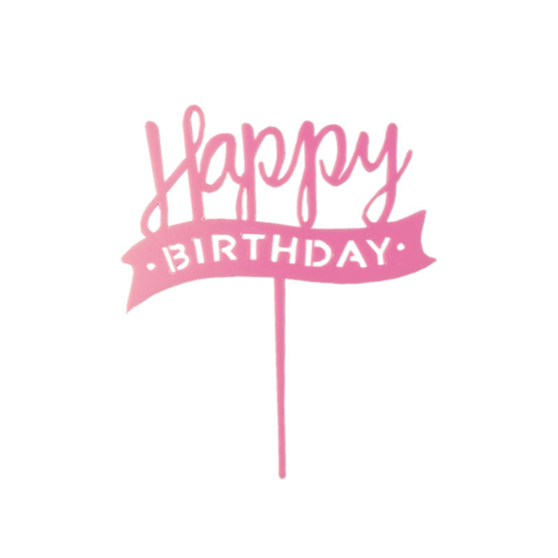 Redman Arcylic Insert Happy Birthday Pink - 1 Pc