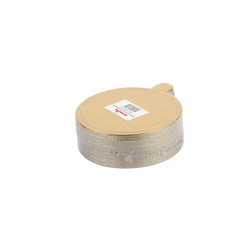 Redman Paper Plate Round Gold 8Cm  - 25Pc