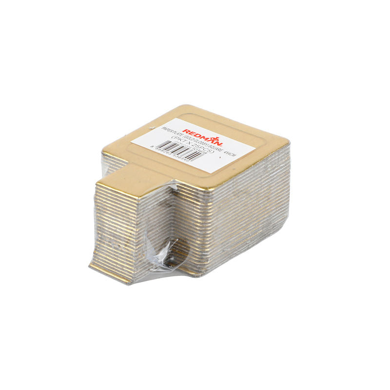 Redman Paper Plate Square Gold 4X4Cm  - 25Pc