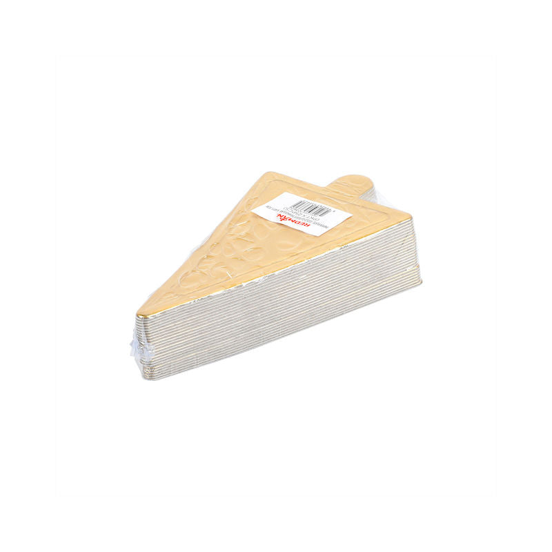 Redman Paper Plate Triangle Gold 6.4X11.3Cm  - 25Pc